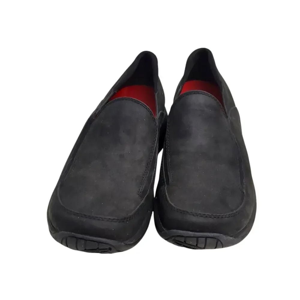 Merrell Moc Shoes Womens 7.5 Slip On Black Leather Suede Treviso Comfort Casual